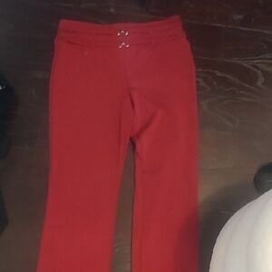 A. Byer Red Dress Pants with Double Hook Waist